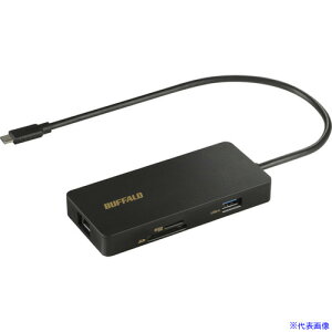 ■BUFFALO Type−C接続 ドッキングステーション PD対応 CR付 ブラック LUDU3CGCBK(4570638)