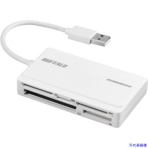 ��BUFFALO USB2.0 �}���`�J�[�h���[�_�[ UHS�|I�Ή� �P�[�u�����[���f�� �z���C�g BSCR500U2WH(4594846)