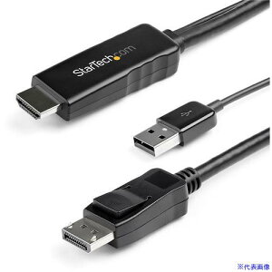 ■StarTech ディスプレイ変換ケーブル/HDMI − DP/2m/4K30Hz/USBパワー HD2DPMM2M(4931362)