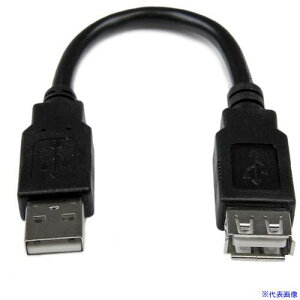 ■StarTech USBケーブル/A−A/15cm/USB 2.0/480Mbps/延長用/オス・メス/BK USBEXTAA6IN(5026308)