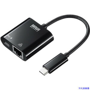 SANWA USB3.2 TypeC-LANϊA_v^(PDΉEubN) USBCVLAN7BK(5240847)[@l][O]