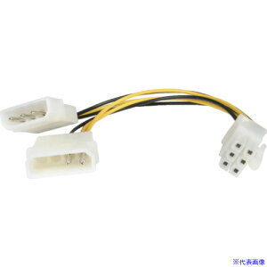 ��StarTech PC�d���P�[�u��/LP4 �| PCIe�d���ϊ�/15cm/4 �| 6�s��/�I�X�|�I�X LP4PCIEXADAP(5374253)
