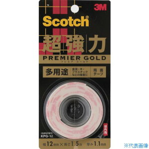 ��3M �X�R�b�` �����͗��ʃe�[�v �v���~�A�S�[���h ���p�r 12mm×1.5m KPG12(5423406)
