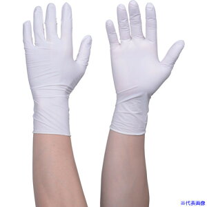 ■TRUSCO まとめ買い 使い捨てニトリル手袋TGスタンダード 0.08粉無白L 100枚 10箱 TGNN08WL10P(5860064)