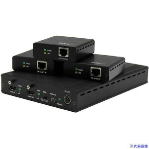 ��StarTech HDMI�G�N�X�e���_�[/4K UHD�𑜓x/Cat 5e�ȏ�/HDBaseT�Ή�/�ő�70m/���M�@1�� ��M�@3�� ST124HDBT(5977955)[�@�l����][�O������]