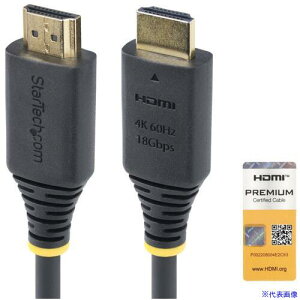 ��StarTech HDMI 2.0�P�[�u��/1.5m/4K60Hz 1440p 144Hz/Premium HDMI/TV �p�\�R���ڑ� HDMI2CABLE4K60150C(6971387)[�@�l����][�O������]