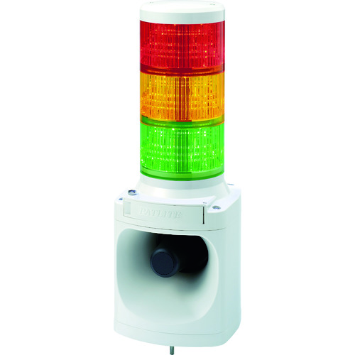 ■パトライト LED積層信号灯付き電子音報知器 色：赤・黄・緑 LKEH302FARYG(7514689)