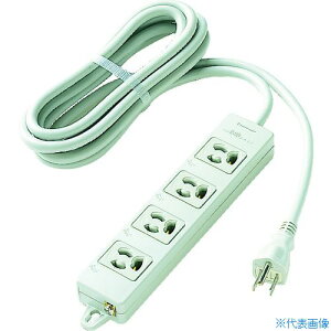 ■Panasonic OAタップ 接地15A抜け止め形 4個口 1mコード付 グレー WCH2414HP(7621779)