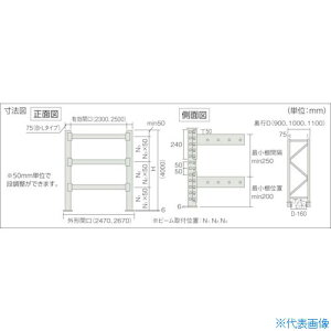 ��TRUSCO �p���b�g���b�N1�g��2300×900×H4000 3�i �A�� 1D40B23093B(8183730)[�����ʓr�����ς�][�@�l����][����]