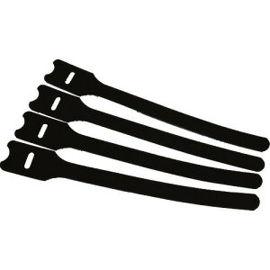 ■TRUSCO マジックバンド 耐候性 ストラップ 20cm 黒 (4本入) MKSW2520BK(8188182)
