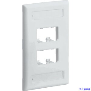■PANDUIT スイッチボックス用フェースプレート 4ポート用 オフホワイト CFPL4IWY(8281452)