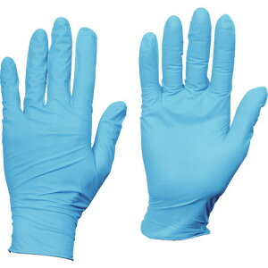 ■TRUSCO 使い捨てニトリル手袋TGスタンダード 0.08粉無青M 100枚 TGNN08BM(8354643)