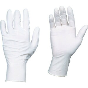 ■TRUSCO 使い捨て天然ゴムTGワーク 0.10 粉付白M 100枚 TGPL10WM(8354688)