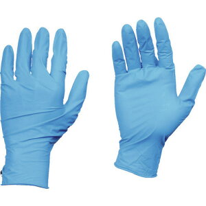 ■TRUSCO 使い捨て天然ゴムTGワーク 0.10 粉付青S 100枚 TGPL10BS(8354690)