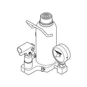 今野製作所(EAGLE イーグル) 圧力計付ダルマジャッキ(メッキ・置針式) (旧型式:ED-100C-PG-75H-100) D-100C-PGH