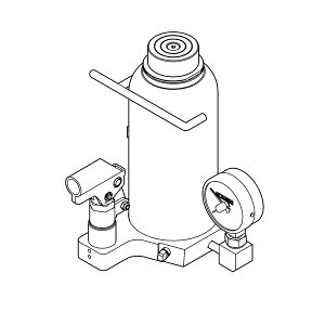 今野製作所(EAGLE イーグル) 圧力計付ダルマジャッキ(置針式) (旧型式:ED-200-PG-75H-200) D-200-PGH