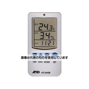 エー・アンド・デイ アラーム付き温湿度計 AD-5640B 入数:1個
