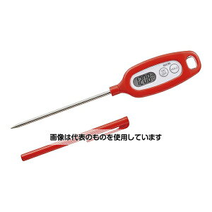 タニタ デジタル温度計(防水タイプ)レッド BOVT504 入数:1個