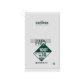日本サニパック L10H 規格ポリ袋 LDPE No.10 吊下げ 100枚×30冊入