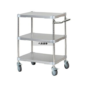 アズワン ASTSSW3-46607SV ステンレスシェルフワゴン W610×D460×H700mm 3段 SV