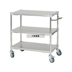アズワン ASTSSW3-46767SV ステンレスシェルフワゴン W770×D460×H700mm 3段 SV
