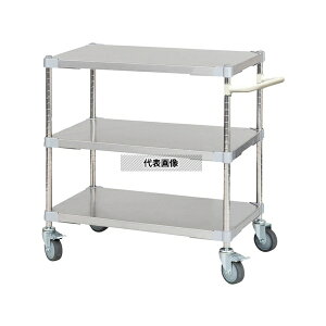 アズワン ASTSSW3-46767WH ステンレスシェルフワゴン W770×D460×H700mm 3段 WH