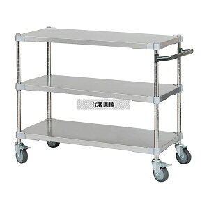 アズワン ASTSSW3-46907BK ステンレスシェルフワゴン W910×D460×H700mm 3段 BK