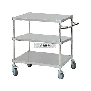 アズワン ASTSSW3-60767SV ステンレスシェルフワゴン W770×D610×H700mm 3段 SV