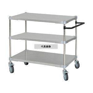 アズワン ASTSSW3-60907BK ステンレスシェルフワゴン W910×D610×H700mm 3段 BK