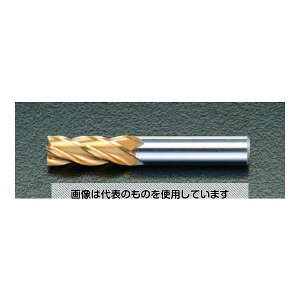 エスコ 10.0x 75mm エンドミル(TiN coat・Co-HSS/4枚刃) EA824RB-10.0 入数:1本