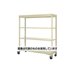 アズワン(AS ONE) 1500x450x1800mm/150kg/4段 スチール棚/キャスター付 EA976DV-150B 入数:1台