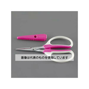 アズワン(AS ONE) 160mm はさみ・万能(キャップ付・ピンク) EA540CW-16 入数:1丁