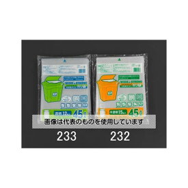 エスコ 45L ごみ袋(マチ付/透明/12枚) EA995AD-233 入数：1個