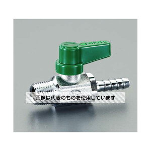 アズワン(AS ONE) R 1/4"x 7.0mm ミニボールバルブ(ホースニップル付) EA425AJ-54 入数:1個