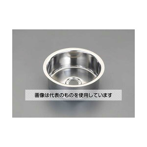 エスコ φ280/240x100mm 平底シンク(ステンレス製) EA468EC-1 入数:1個