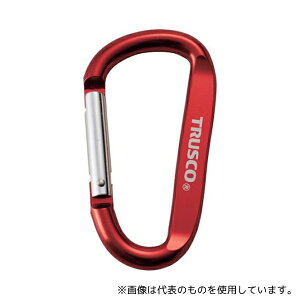 トラスコ中山 TKN880R10P まとめ買い カラビナ 線径8mmX80mm D型 レッド10個