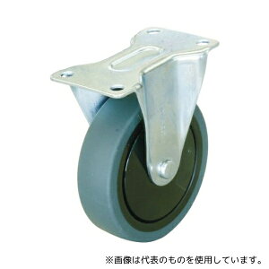 トラスコ中山 TYSR-100SEL 樹脂台車カルティオ用省音キャスター Φ100エラストマー車 固定