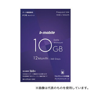 ���{�ʐM BM-GTPL6C-12MC b-mobile �V10GB�v���y�C�h 10GB×12����(���p����360��)