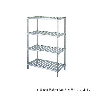 シンコー(業務用厨房機器) RS4-15045 ステンレスラック (SUS430・スノコ棚4段仕様) 1488×438×1800