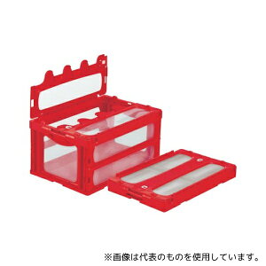 サンコー(三甲) SKO-C-75B-RE フタ一体型折りたたみコンテナー 559060 マドコンC-75Bレッド