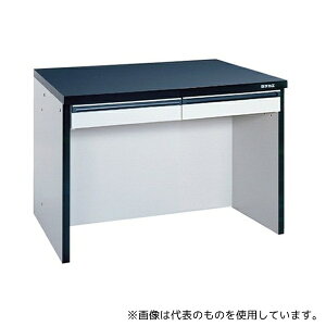 サカエ STA-12K サイド実験台(オープンタイプ・引出し付) グレー・ブラック