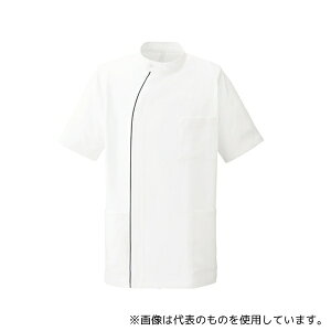 KAZEN YW52-1 L メンズジャケット半袖 ホワイトxネイビー L