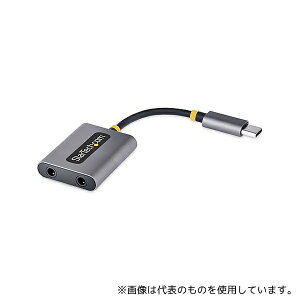 StarTech.com USBC-AUDIO-SPLITTER I[fBIXvb^[/USB-Cڑ/2|[g 3.5mm 4ɃXeI~jWbN/}CN͕t/24bit DAC
