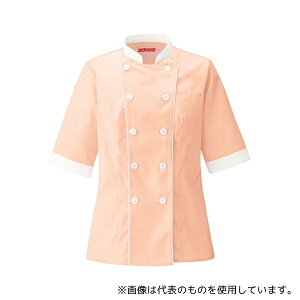 KAZEN 691-74L レディスコックシャツ マンゴー LL