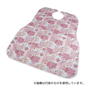 松本ナース産業 2500 食事用エプロン 小花ピンク