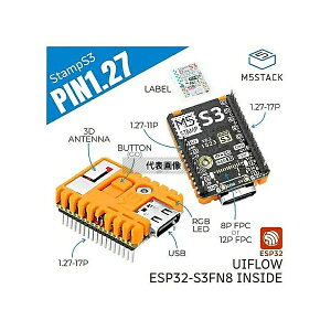 M5Stack M5STACK-S007-PIN127 M5StampS3(1.27mm�s�b�`�s���w�b�_������)