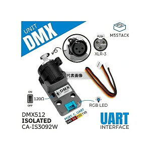 M5Stack M5STACK-U183 M5Stack�p�≏�^RS-485�g�����V�[�o�[�t��DMX���j�b�g(CA-IS3092W)