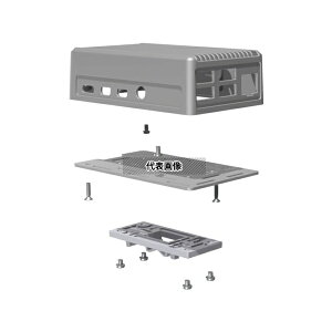 �^�J�`�d�@�H�� RPHD-4B-N-S Raspberry Pi 4B ���M�^DIN���[���P�[�X �M�`���ˋN�Ȃ� 63×30×98mm �V���o�[