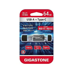 �M�K�X�g�[�� GJU3-AC44GY-64GB-1pk-R 2in1 OTG USB�������[ USB-A+Type-C 64GB