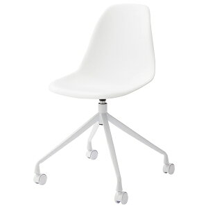 東谷 回転チェア デスクチェア オフィスチェア 座面回転 キャスター付き 移動可能 肘なし アームレス シンプル おしゃれ ホワイト CL-508WH